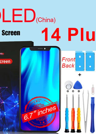 PINZHENG Schermo di alta qualità INCELL LCD OLED per iPhone 14 Pro 15 Plus 13 Pro Max Display per sostituzione iPhone con strumenti