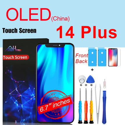 PINZHENG Schermo di alta qualità INCELL LCD OLED per iPhone 14 Pro 15 Plus 13 Pro Max Display per sostituzione iPhone con strumenti