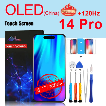 PINZHENG Schermo di alta qualità INCELL LCD OLED per iPhone 14 Pro 15 Plus 13 Pro Max Display per sostituzione iPhone con strumenti