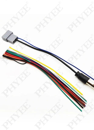 20 Pin Radio Wiring, 3 Pin Antenna Connector Cable, DIY Cables for Car Multimedia, for Nissan Qashqai Versa Sentra X-trail