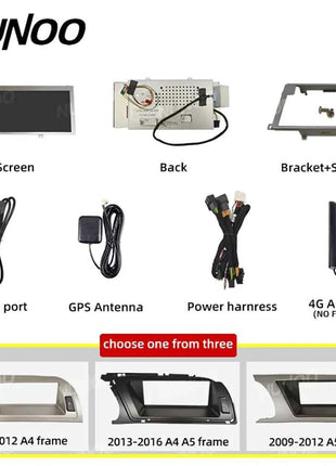 Fast Shipping Wireless CarPlay Screen For Audi A4 B8 A5 8K 2008-2016 Car Multimedia Player Android 14 8+128GB Stereo GPS Navi