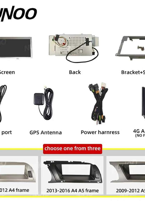 Fast Shipping Wireless CarPlay Screen For Audi A4 B8 A5 8K 2008-2016 Car Multimedia Player Android 14 8+128GB Stereo GPS Navi