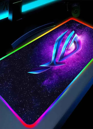Black Mouse Pad Asus Rgb Gaming Mause Mat Anime Mats Gamer Rug Pc Xxl Cute Pads Large Game Keyboard Carpet Backlight Mousepad