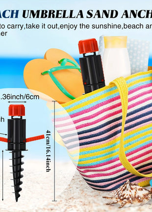 Supporto per ancoraggio del vento per ombrellone da spiaggia da 1 pezzo |   360 °   Design anti-rotazione |   Adatto per il 90% dei ombrelli |   Universale per il campeggio sulla spiaggia