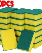 50/1Pcs Kitchen Dishwashing Sponge Soft Absorbent Clean Rub Pot Rust Scouring Pad Removing Kits Household Cleaning Brush Sponge