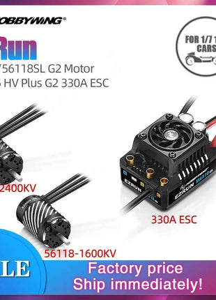 HOBBYWING EzRun ESC Motor Combo Brushless Sensorless 330A ESC 6V/7.4V/8.4V IP67 5690 56118 Brushless Motor For 1/8 1/7 RC Cars