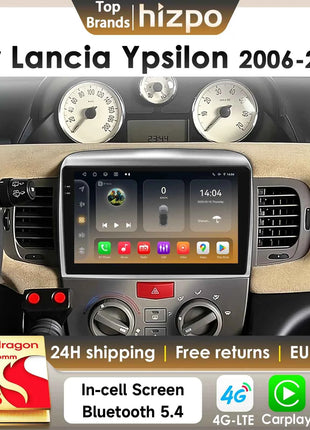 Hizpo 8Core 2Din AI Android 14 Car Radio For Lancia Ypsilon 2006-2011 Car Multimedia GPS 4G Carplay 360Camera By Snapdragon 6115