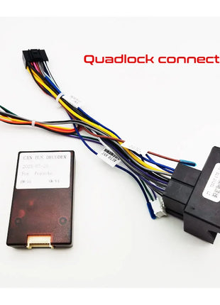 CAN BUS Decoder 16 Pin Wiring Harness ISO Quadlock Cable Connector for Porsche 911 996 Mk2 997 Cayenne E1 Boxster Cayman