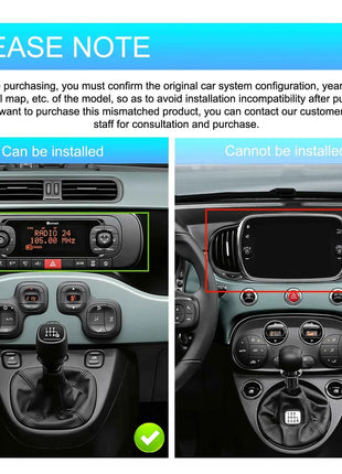 Podofo CarPlay Android Radio For Fiat Panda 2013-2020 Car Intelligent System 1din GPS Stereo Multimedia Player RDS FM Car Radio