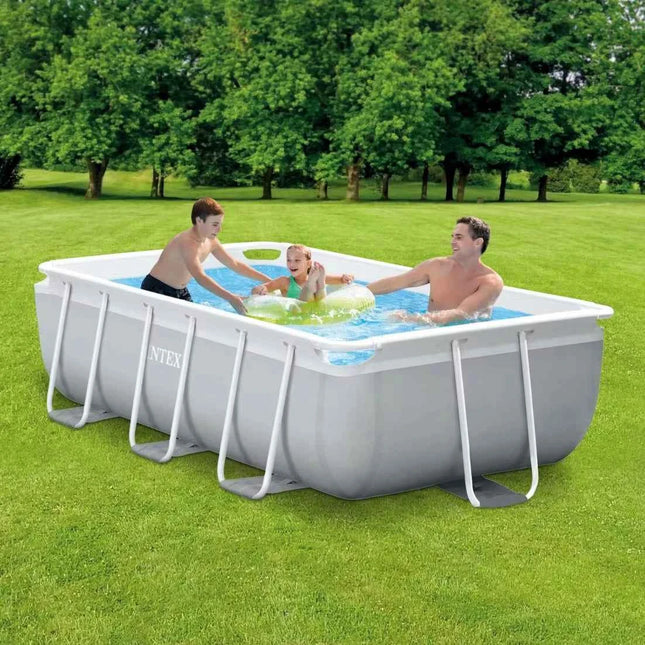 26784 Piscina fuori terra con telaio rettangolare grande 3M X 1,75M X 0,8M per adulti e bambini Materiale PVC durevole