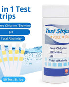 50 pz/set Strisce reattive PH cloro, carta reattiva acqua 3 in 1, strumento multiuso per durezza per piscina, SPA, acquario