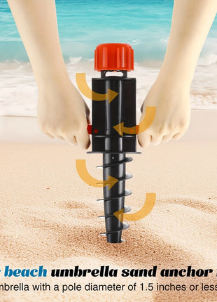 Supporto per ancoraggio del vento per ombrellone da spiaggia da 1 pezzo |   360 °   Design anti-rotazione |   Adatto per il 90% dei ombrelli |   Universale per il campeggio sulla spiaggia