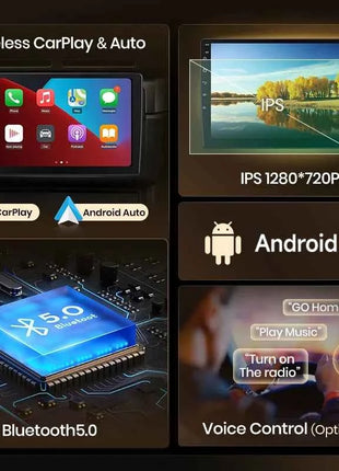 Junsun Wireless CarPlay Android Auto Car Radio For Toyota Yaris 2012 2013 20014 2015-2017 GPS Multimedia 2 din