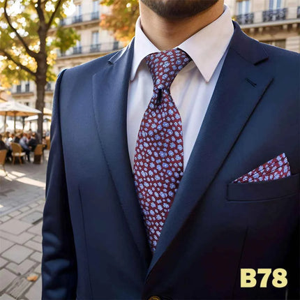 Set Cravatta e Fazzoletto Uomo Colorato 160cm - Accessori Matrimonio