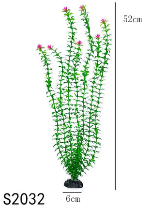 Artificial Aquarium Decor Plants Water Weeds Ornament Aquatic Fish Tank Simulation Grass Flower Decoration Accessories