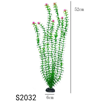 Artificial Aquarium Decor Plants Water Weeds Ornament Aquatic Fish Tank Simulation Grass Flower Decoration Accessories