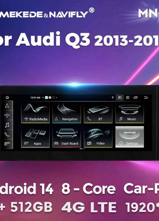 8-Croe Car Wireless Carplay Android Auto For Audi Q3 2012-2018 Multimedia Video Player GPS smart car machine system