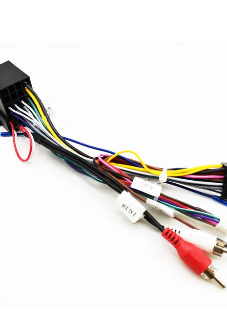 Adattatore per cablaggio ISO Android per auto Spina a 16 pin Cavo audio ausiliario per unità principale radio aftermarket per Audi A3 8P A4 TT
