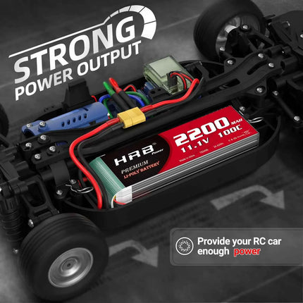 HRB 3S Lipo Battery 11.1V 2200mah 100C XT60 For Axial SCX10 Airplanes FPV Drone Racing Car Boat RC Parts