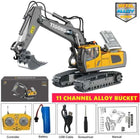 4WD Remote Control Excavator 4x4 Alloy Dump Truck Bulldozer Radio Model RC Car Construction Vehicle Toy Children Kids Gifts