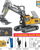 4WD Remote Control Excavator 4x4 Alloy Dump Truck Bulldozer Radio Model RC Car Construction Vehicle Toy Children Kids Gifts