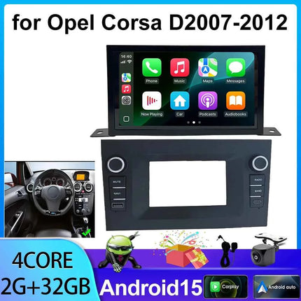 Android Car Radio Stereo for Opel Corsa D 2007-2012 with CarPlay AndroidAuto IPS Multimedia Player Navigation BT5.0 WiFi