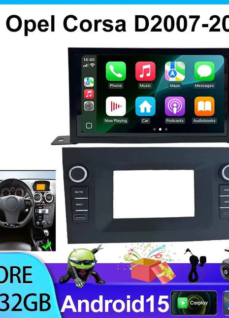 Android Car Radio Stereo for Opel Corsa D 2007-2012 with CarPlay AndroidAuto IPS Multimedia Player Navigation BT5.0 WiFi