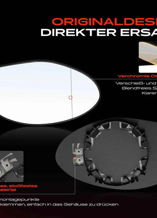 Frankberg 2x Specchietti Retrovisori Esterni a Specchio Sinistro e Destro per Alfa Romeo 147 937 71717905 71717906