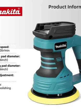 Makita Polisher  Rechargeable Cordless Car Polisher 8 Gears Auto  Adjustable  Electric Waxing Sanding Sealing Glaze Tool