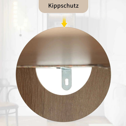 Lazyspace 5-Layer Bathroom Cabinet with LED Light Strip, Wooden Bathroom Shelf with 1 Drawers and 1 Glass Door