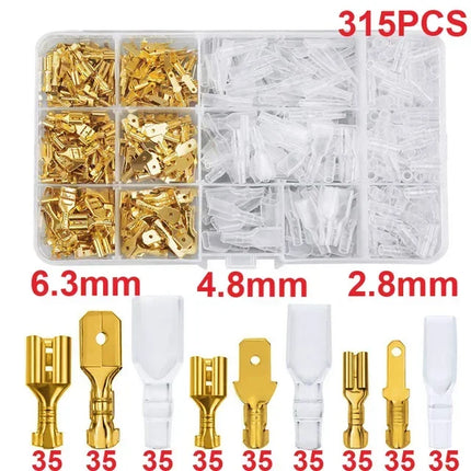 Maschio Femmina Scatola di Filo Cavo Isolato Connettore Macho 2.8/6.3mm Terminali A Crimpare Elettrici Termin Spade Connettori Kit Assortiti