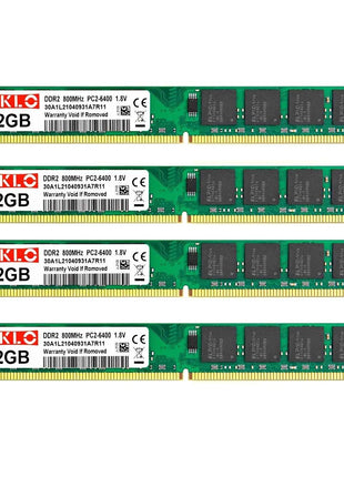 DDR2 2GB Desktop Memory Ram 533 667 800Mhz PC2 5300 6400 1.8V 240Pin 2RX8 16Chips CL6 Non-ECC Unbuffered DIMM Memories Ram