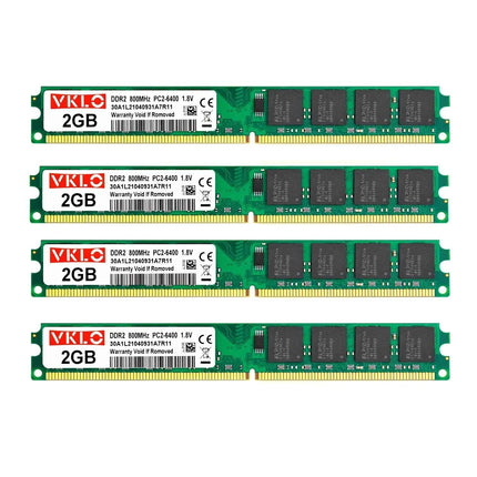 DDR2 2GB Desktop Memory Ram 533 667 800Mhz PC2 5300 6400 1.8V 240Pin 2RX8 16Chips CL6 Non-ECC Unbuffered DIMM Memories Ram