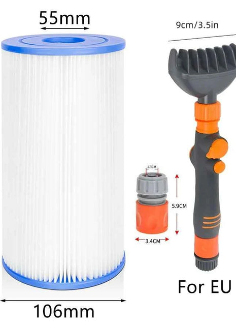 1-6pcs Tipo III Cartuccia del filtro della piscina per Bestway 58012E Tipo III/A Cartuccia della pompa del filtro della piscina esterna Parte di ricambio