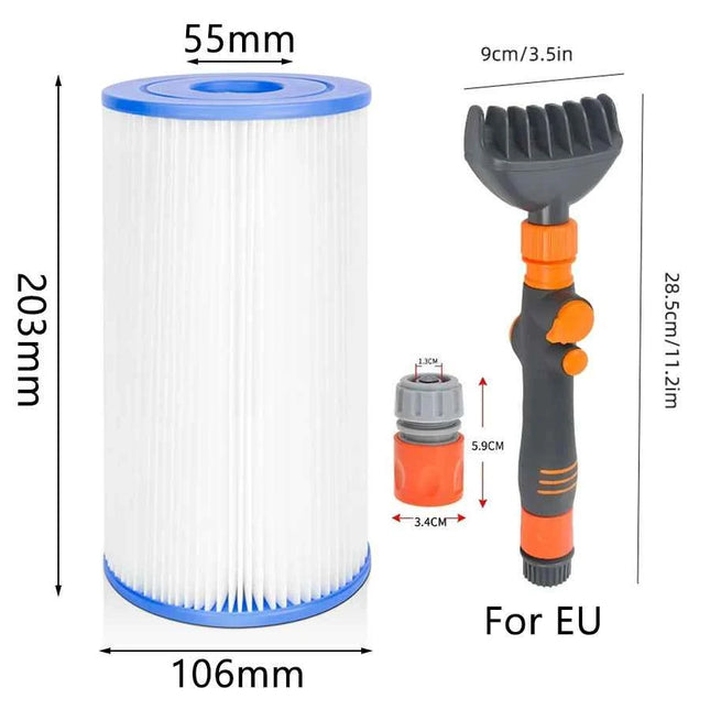 1-6pcs Tipo III Cartuccia del filtro della piscina per Bestway 58012E Tipo III/A Cartuccia della pompa del filtro della piscina esterna Parte di ricambio