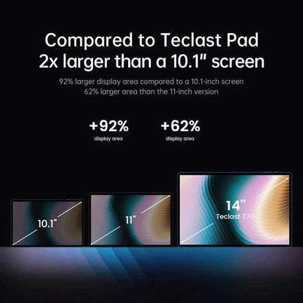 Tablet Teclast T70 14" Display 2K 128GB 256GB MediaTek Helio G99 Batteria 10000mAh LTE Dual SIM Android 15 Versione Globale