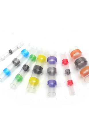 50PCS Heat Shrinkable Wire Connectors SST21 Waterproof Sleeve AWG22-18 Butt Electrical Splice Tinned Solder Seal Terminal