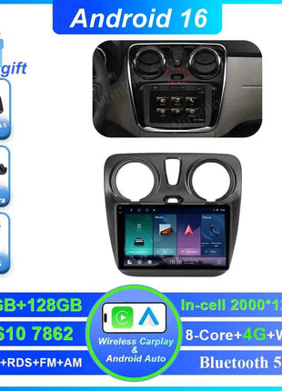 Android 16 Car For Renault Dokker Lodgy Dacia 2012 - 2020 Auto Radio Multimedia Player Android Auto Carplay Navigation GPS Wifi