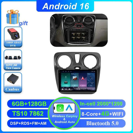 Android 16 Car For Renault Dokker Lodgy Dacia 2012 - 2020 Auto Radio Multimedia Player Android Auto Carplay Navigation GPS Wifi
