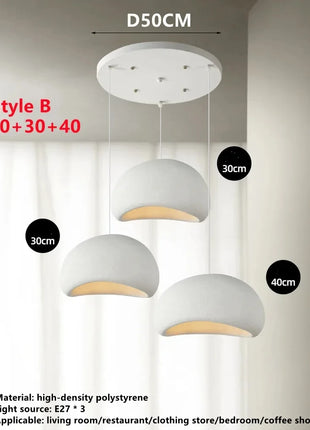 Lampada a sospensione a 3 teste Wabi Sabi moderna sala da pranzo cucina lampadario a soffitto decorazioni per la casa camera da letto soggiorno loft lampada a sospensione