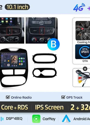 AWESAFE 10" Android Radio For Renault Clio 4 2012-2019 Wireless CarPlay GPS Navigation 4G CAN-BUS Plug and Play Autoradio DSP BT
