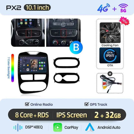 AWESAFE 10" Android Radio For Renault Clio 4 2012-2019 Wireless CarPlay GPS Navigation 4G CAN-BUS Plug and Play Autoradio DSP BT