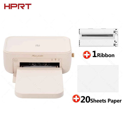 Mini Color Photo Printer 300 DPI High-Resolution Instant Photo Printer Wireless Thermal Photo Printer with Paper and Ribbon