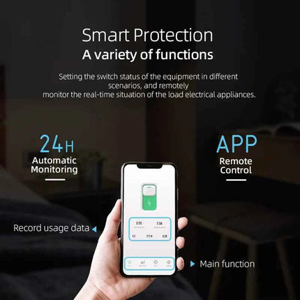 Tuya Wifi Smart Circuit Breaker Switch With Metering 63A1P Din Rail remote control Smart Home Smart Life App Timer Module TONGOU