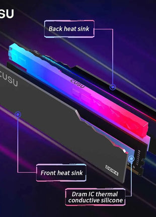 CUSU DDR4 3200MHz 3600MHz 8GB 16GB 16GBx2 DDR5 RGB 5600MHz 6400MHz Memoria Ram for Desktop
