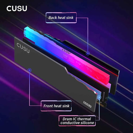 CUSU DDR4 3200MHz 3600MHz 8GB 16GB 16GBx2 DDR5 RGB 5600MHz 6400MHz Memoria Ram for Desktop