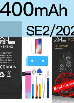 PINZHENG Real High Capacity Battery For iPhone 5S SE 6 6S 7 8 Plus X Xr Xs Max Phone Replacement Bateria Warranty One Year