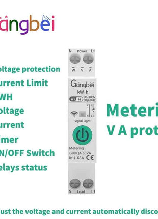 TUYA WiFi Smart Circuit Breaker 1-63A Over Current Under Voltage Protection Power Metering Wireless Remote Control Switch GBDQA