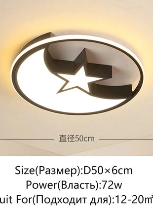Lampada da Soffitto LED Moderna con Telecomando, Illuminazione per Interni, Decorazione per Soggiorno, Camera da Letto, Studio e Cameretta