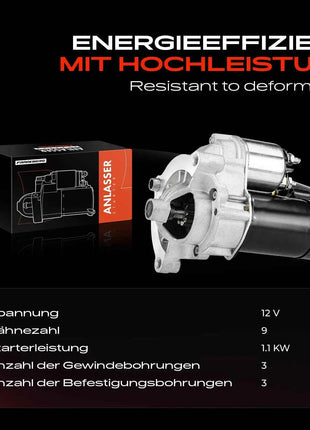 Motorino di Avviamento Frankberg 1x per Citroën C4 Coupé, Grand Picasso I MPV, C5 Estate II & III, C8, Evasion, Jumpy M000T82081